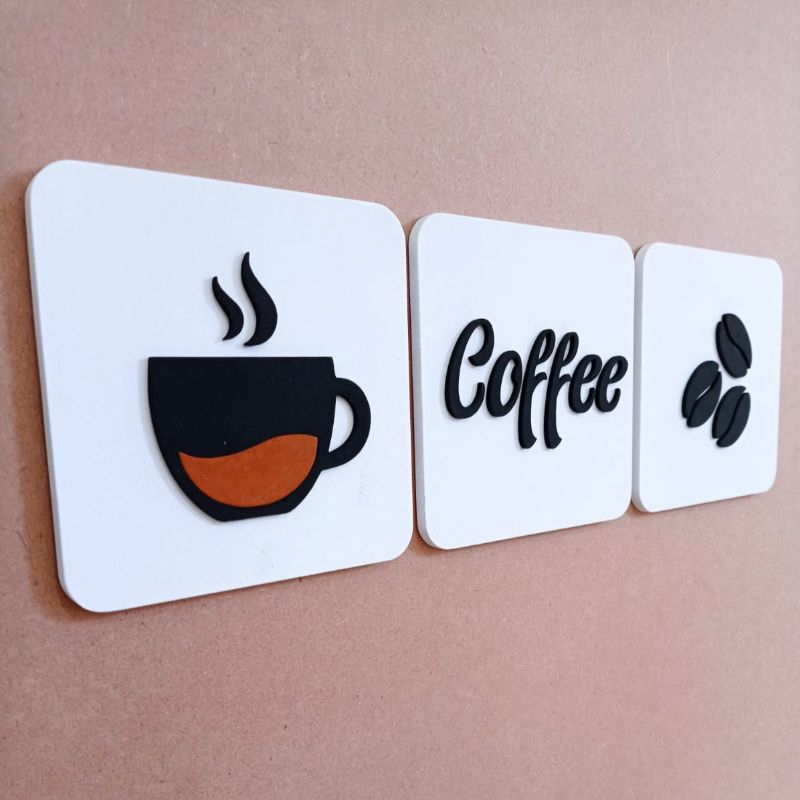 Kit Cantinho do Café em Mdf Para Parede Shopee Brasil