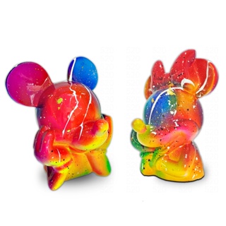 Kit: Mickey + Minnie Mouse - Busto de Gesso - Multicolor Exclusiva