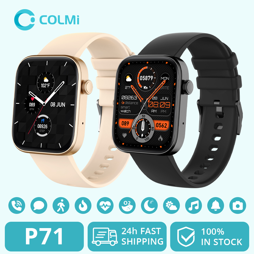 Smartwatch Colmi P71 relógio inteligente faz e atende chamadas