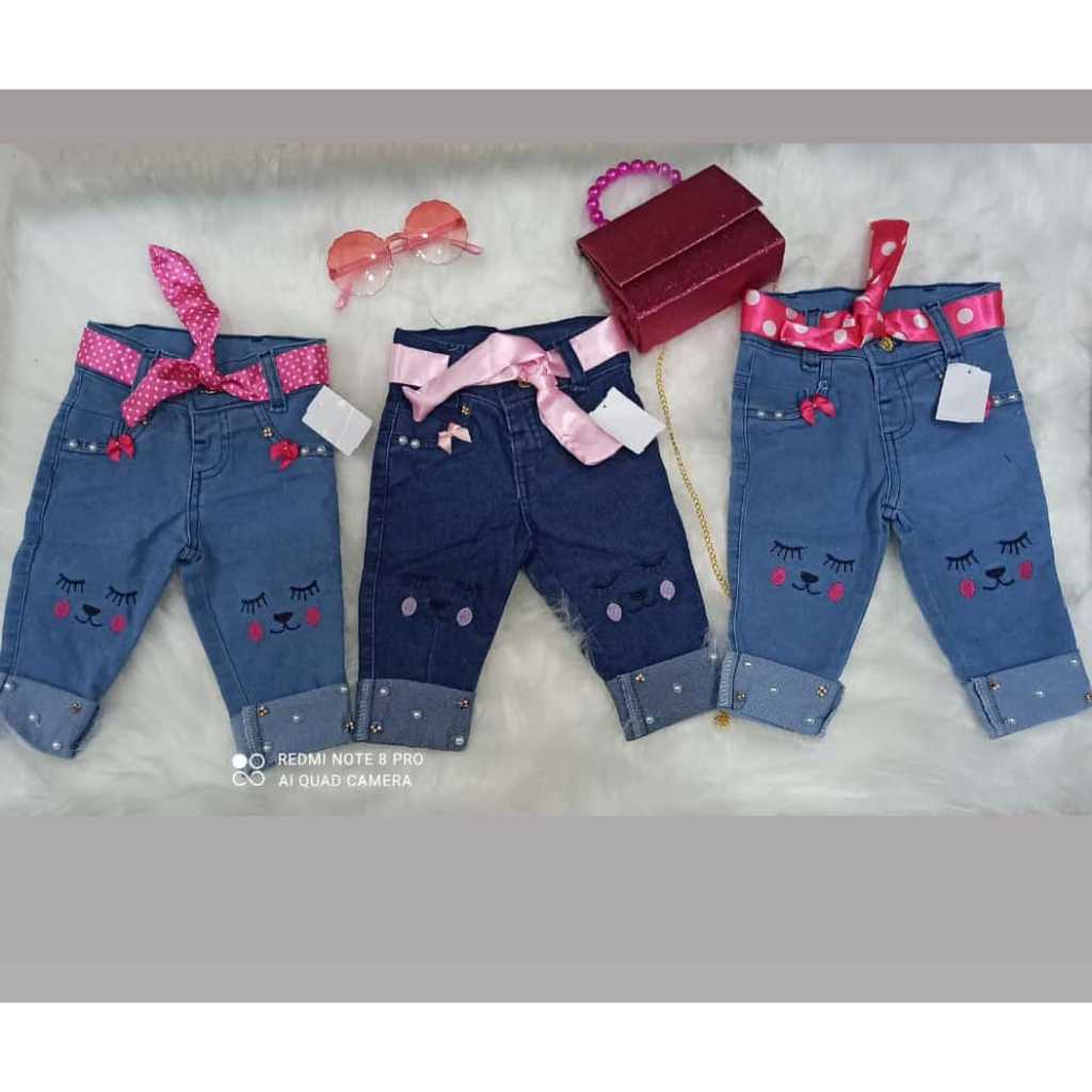 Calça capri best sale infantil jeans