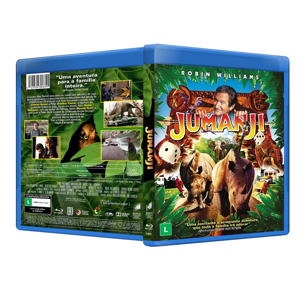 Blu-ray - Jumanji - Coleção com 2 filmes- Edição Especial Limitada  (Steelbook)- Jack Black - Robin Williams - Kirsten Dunst)