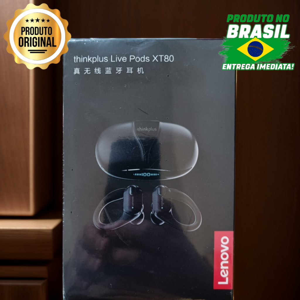 Fone De Ouvido Lenovo XT80 - Bluetooth/Sem Fio/Esportivo/HiFi/IPX7