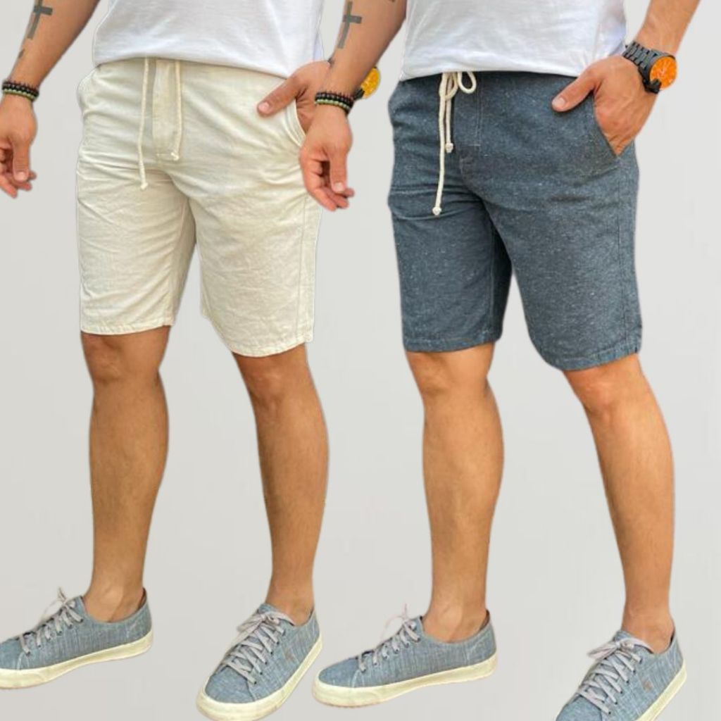 Bermuda Masculina Linho, Short de Linho Masculino