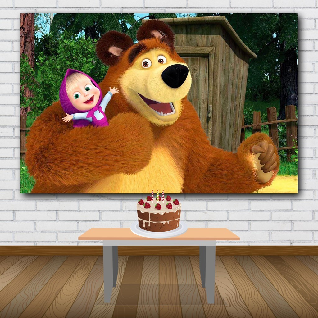 Painel Festa Infantil Masha e o Urso_2 _ P. 010 | Shopee Brasil