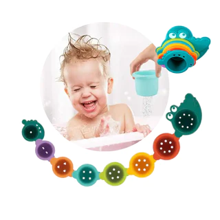 Brinquedo De Banho Bebe Copinhos Encaixáveis Brinquedo de Bebê Infantil Criança Buba