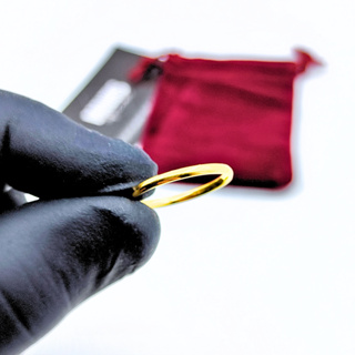 Aliança Avulsa Fininha 4mm Delicada Luxo Banhada a Ouro