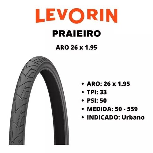 Kit 2 Pneus Bicicleta Aro 26 26X2.00 Dsi Sri-85 Cravo Preto em