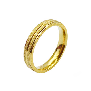 Aliança Diamantada Delicada Fina 4mm Elegante Banhada a Ouro