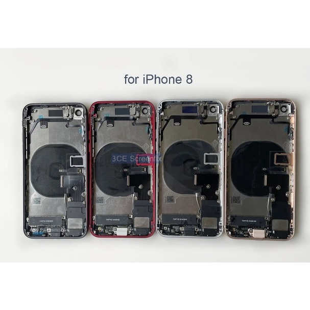 Carcaça iPhone 8 Plus - Chassi Aro + Flex/botões/dock Carga Nova