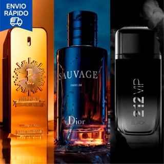 3 Perfumes 100ml - One Million, Sauvage e 212 Vip Black - Envio imediato!