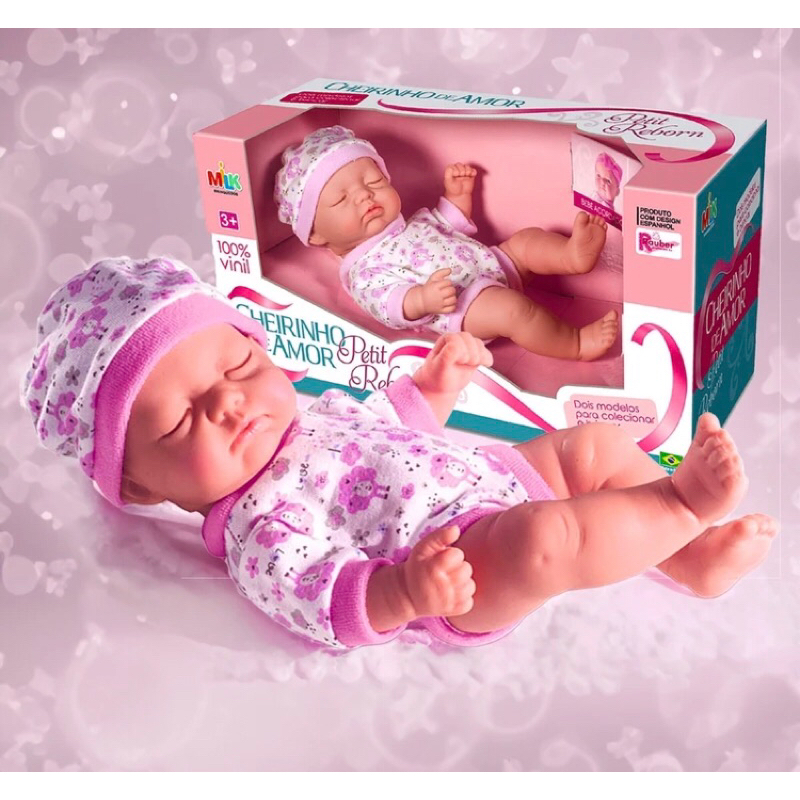 Boneca Anny Doll Baby Reborn Macacão Babador - 2442 - Cotiplás - Real  Brinquedos