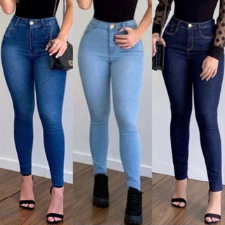 Kit 3 Calça Skinny Feminina Jeans Com Licra Levanta Bumbum30