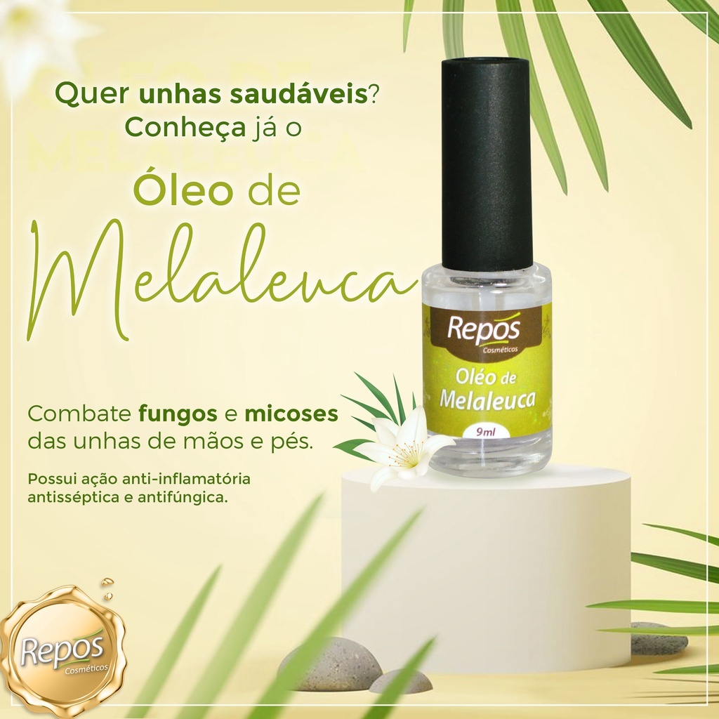 Óleo De Melaleuca 9ml Repos - Protege Unhas Contra Fungos E Micoses ...