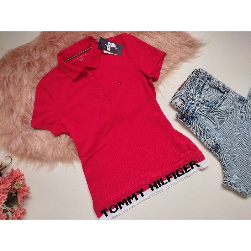 Camisa Nova Feminina Gola Polo Tommy Hilfiger | Shopee Brasil