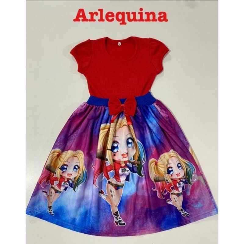 Roupa para boneca Barbie inspirada na Arlequina.