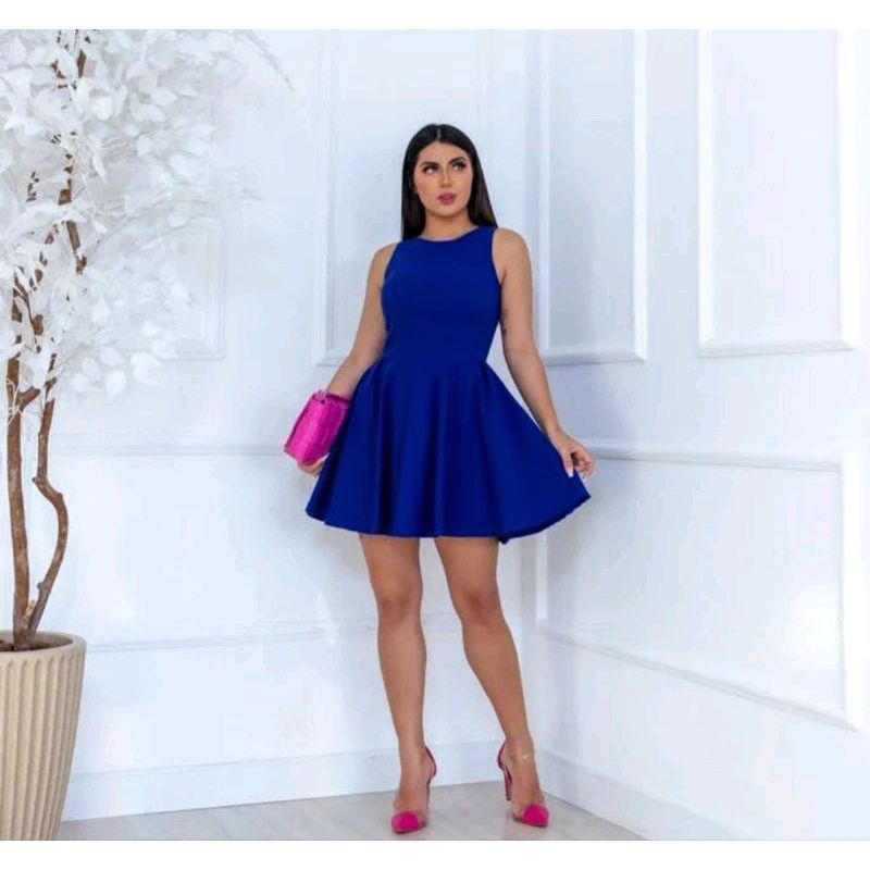 Vestido best sale azul caneta