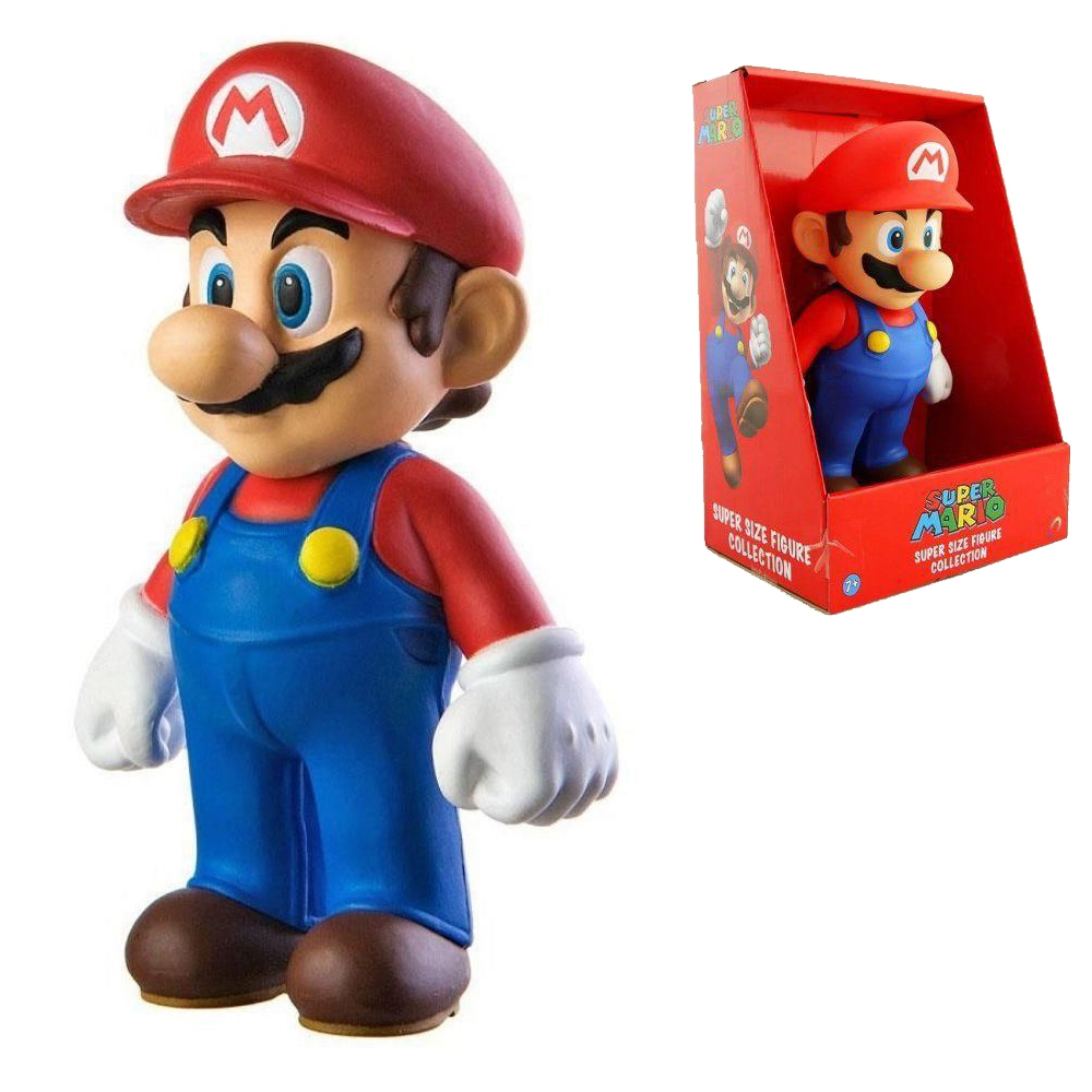 Boneco Super Mario Bros Collection Articulável 23cm Vinil Brinquedo Mario Bros Decorativo Colecionador