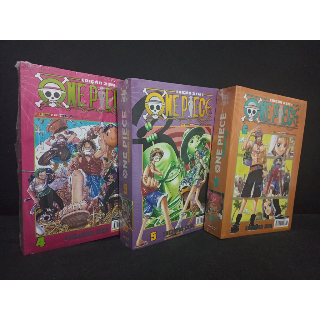 Mangás : One Piece 3 em 1 (volumes 04,05 e 06) - Novos