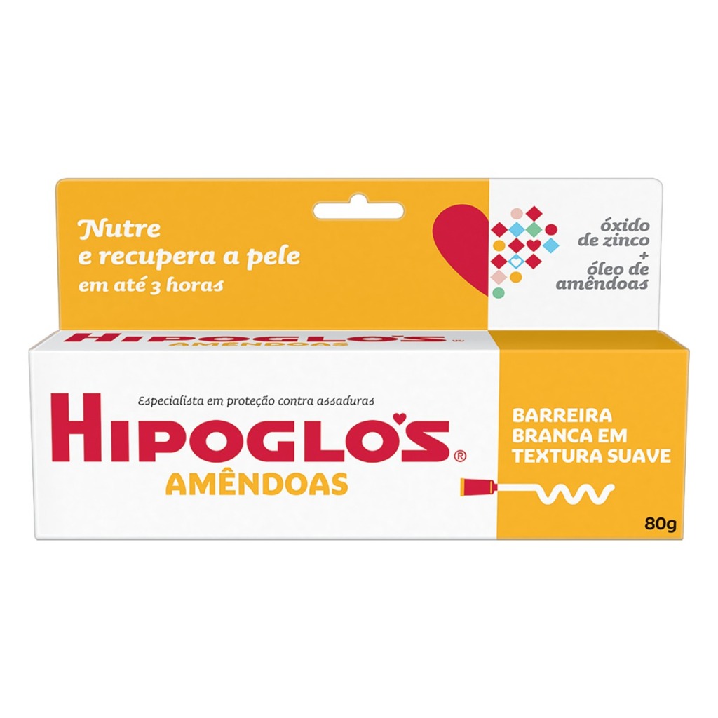 Hipoglós Amêndoas Creme Preventivo de Assaduras 80g - Proteção e Cuidado para o Bebê