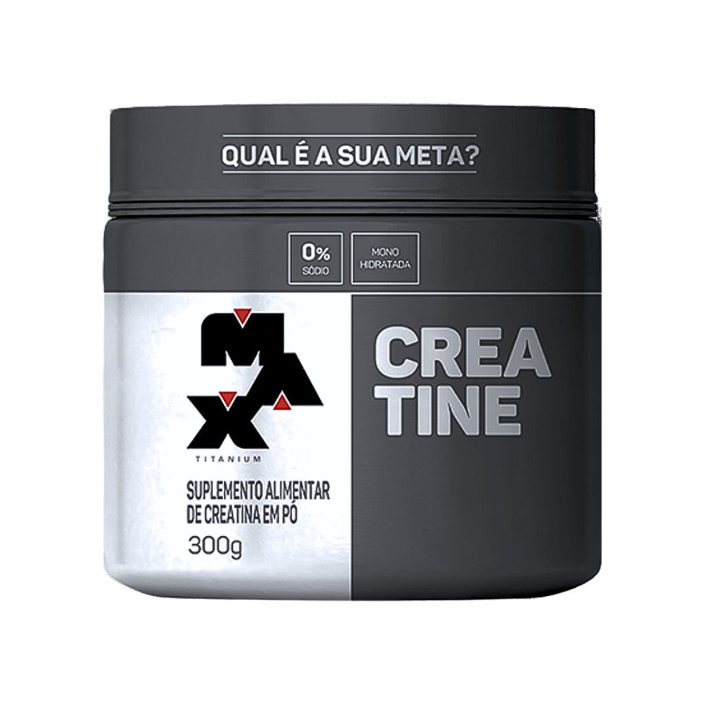 Creatina Pura 300g - Max Titanium Creatine Creatini Pura Pure Suplemento Em Pó Treino Força Ganho Whey Vitamina - Promoção