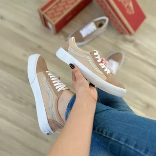 Tênis Vans Old School Nude Brilho Tradicional Leve Confortável Promoção