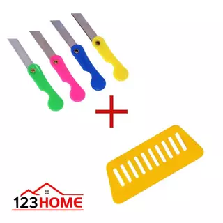 KIT 1x Estilete e 1x Espatula para instalação de Adesivo e Papeis de Parede Facil e Pratico