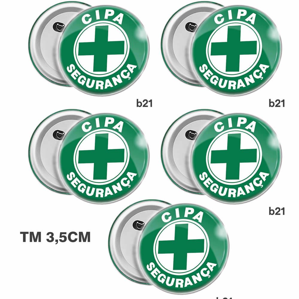 Kit 5 bottons CIPA tm 3.5cm b21 | Shopee Brasil
