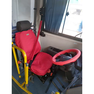 capa de banco vermelha para ônibus (motorista ou cobrador)