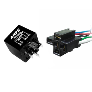 kit Rele Auxiliar 5 Pinos 12v 40amp universal com chicote
