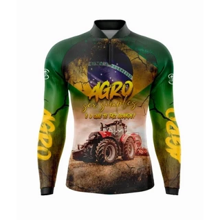 Camisa Camiseta Agro Fazenda Proteção Solar Uv Gll70