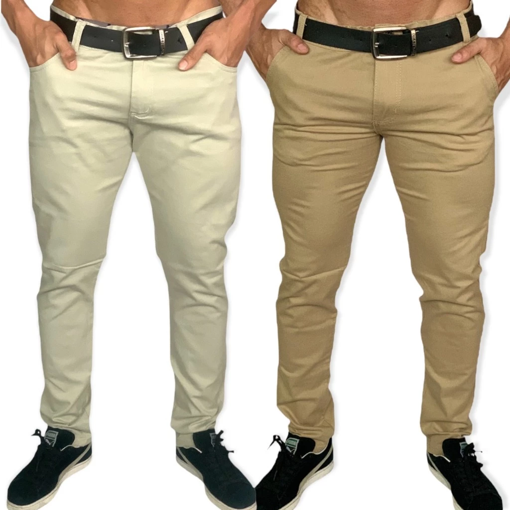 KIT 2 Calça jeans Masculina Basica Esporte Fino Varias Cores com elastano