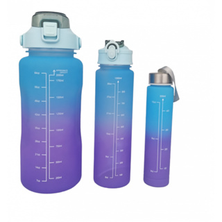 Kit 3 Garrafa Agua Squeeze Galão Com Adesivos Lembretes Beber Agua -  AliExpress