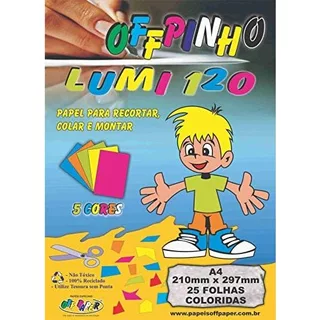 Papel Criativo Lumi Neon A4 c/25 Folhas - Off Paper 120gr