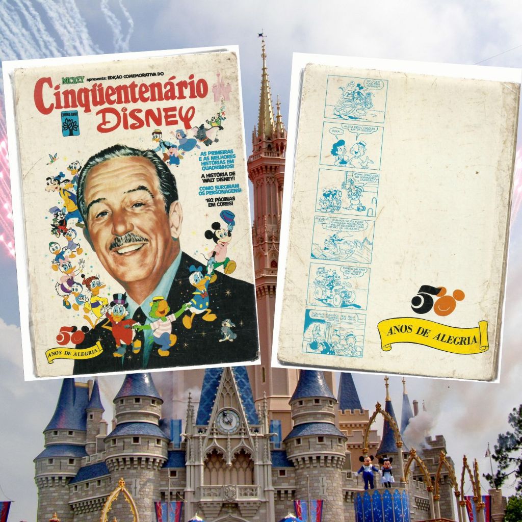 Livro - Cinquentenário Disney- Walt Disney- Comemorativa - 1973