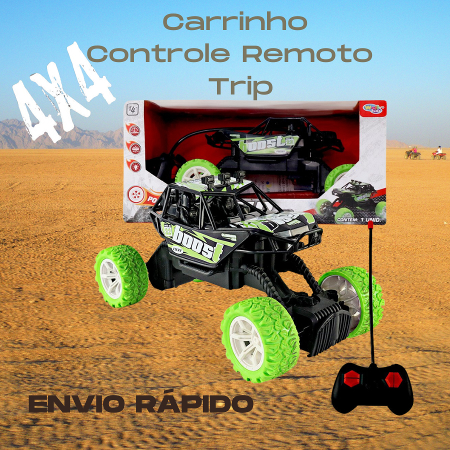 Carrinho Controle Remoto Thunder 4x4 Storm Monster Truck 38km/h