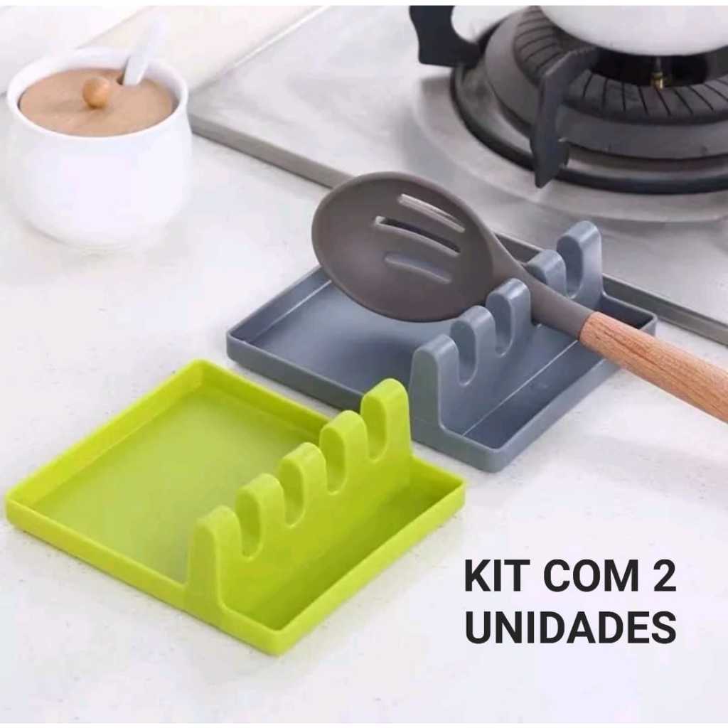 Kit Com 2 Descanso para Colher Talheres Utensílios Cozinha Promoção