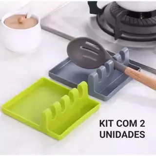 Kit Com 2 Descanso para Colher Talheres Utensílios Cozinha Promoção