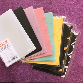 Subcapas e abas separadoras para caderno de disco pequeno