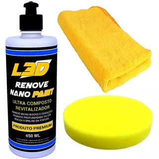 Cera Revitalizadora L3D + Flanela de Microfibra e Aplicador