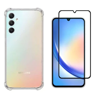 KIt Pelicula Vidro 3D Samsung A34 + Capa Capinha Anti Shock