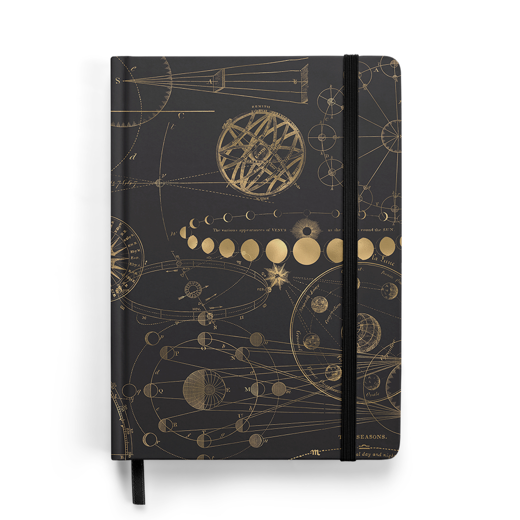 Caderno Sketchbook Astronomia Capa dura 14x21cm 80g/ 120g 80 fls/ 160 fls