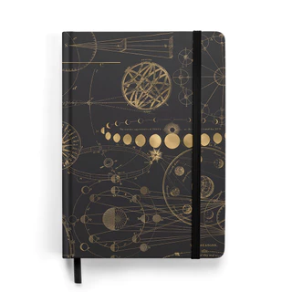 Caderno Sketchbook Astronomia Capa dura 14x21cm 80g/ 120g 80 fls/ 160 fls