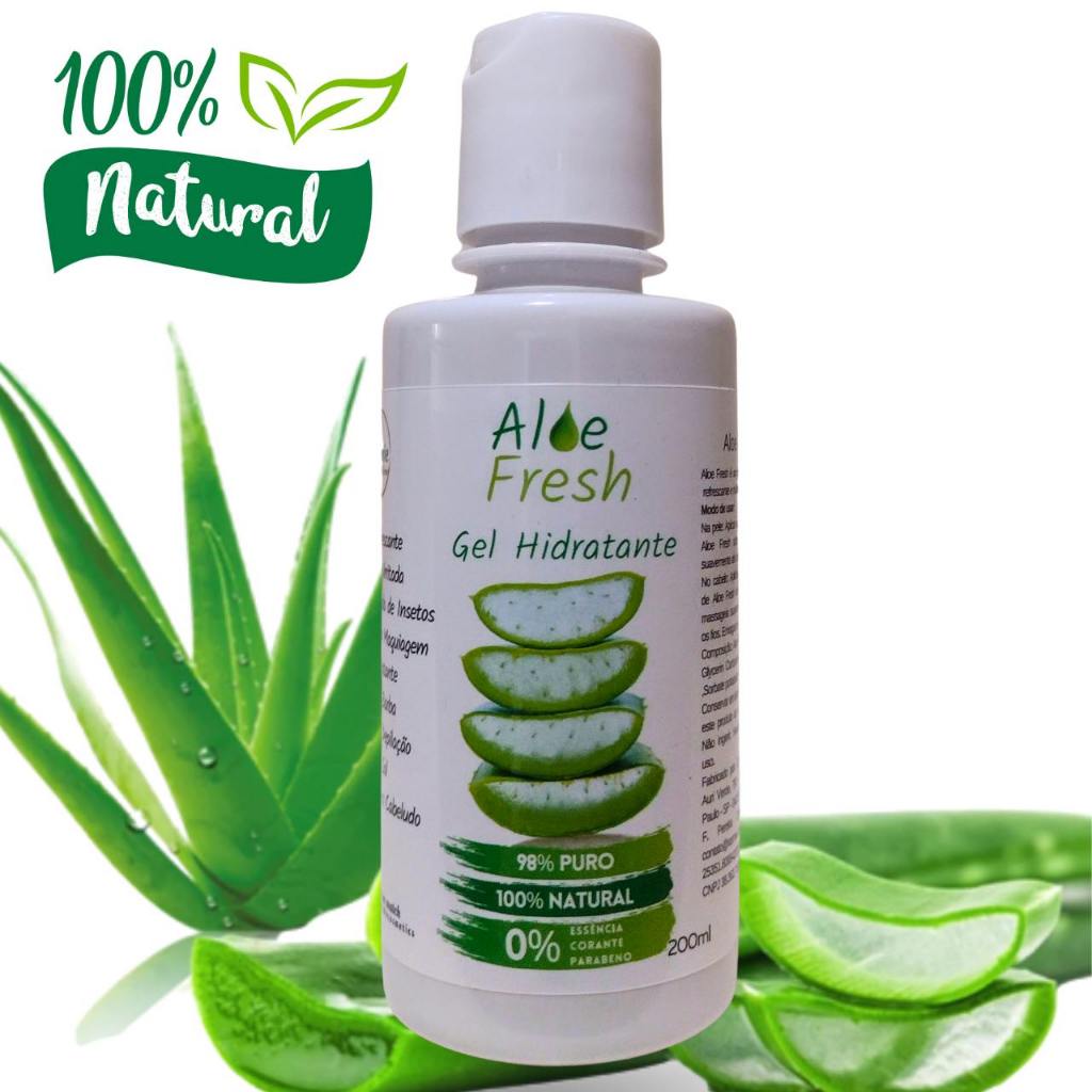 Gel de Babosa Aloe Vera 100% Natural Rosto e Corpo 200ml | Shopee Brasil