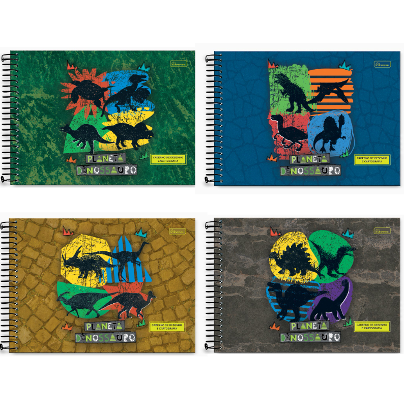 Caderno de desenho Dinossauros