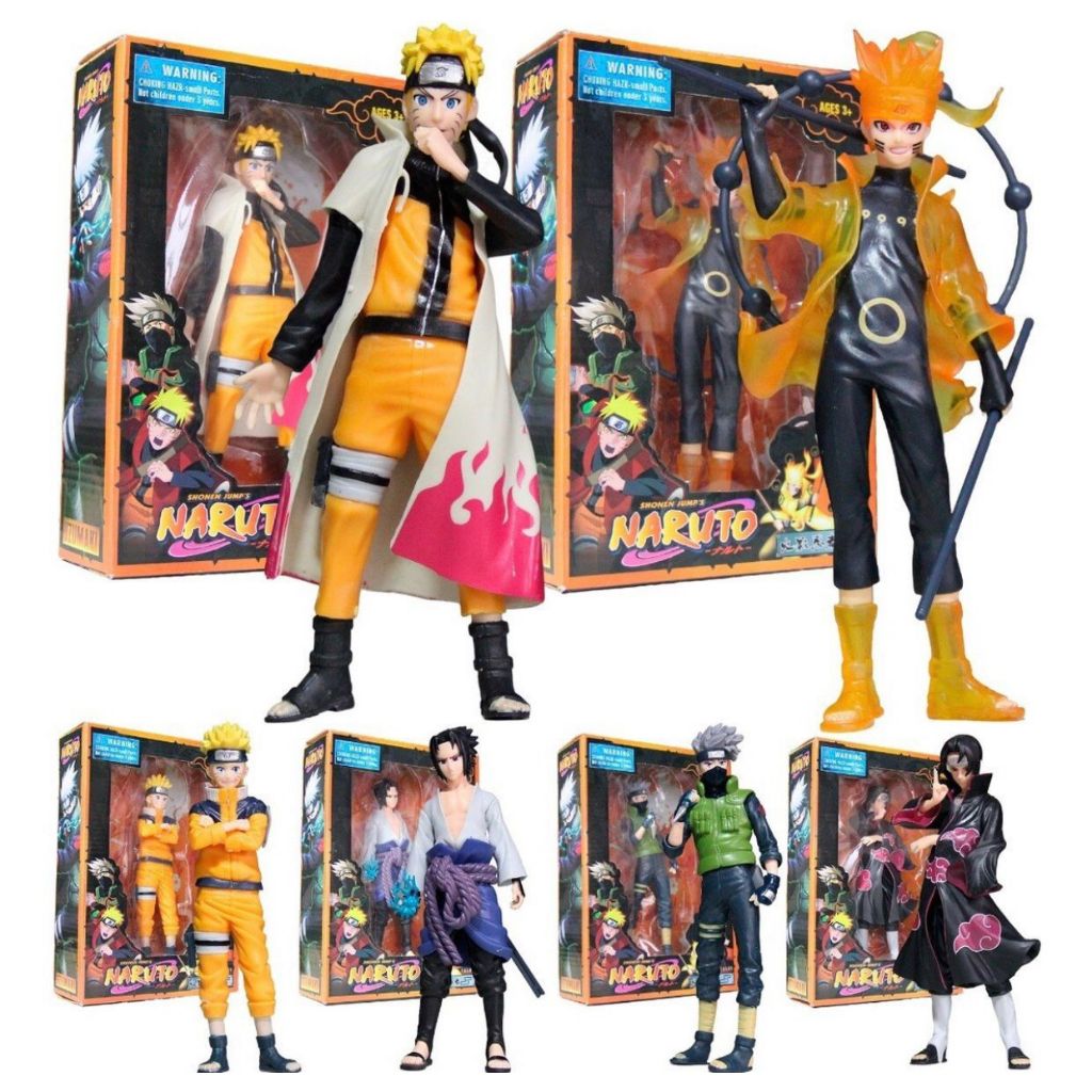 Kit 2 Action Figure Naruto Hokage + Sasuke Dxf Boruto Movie