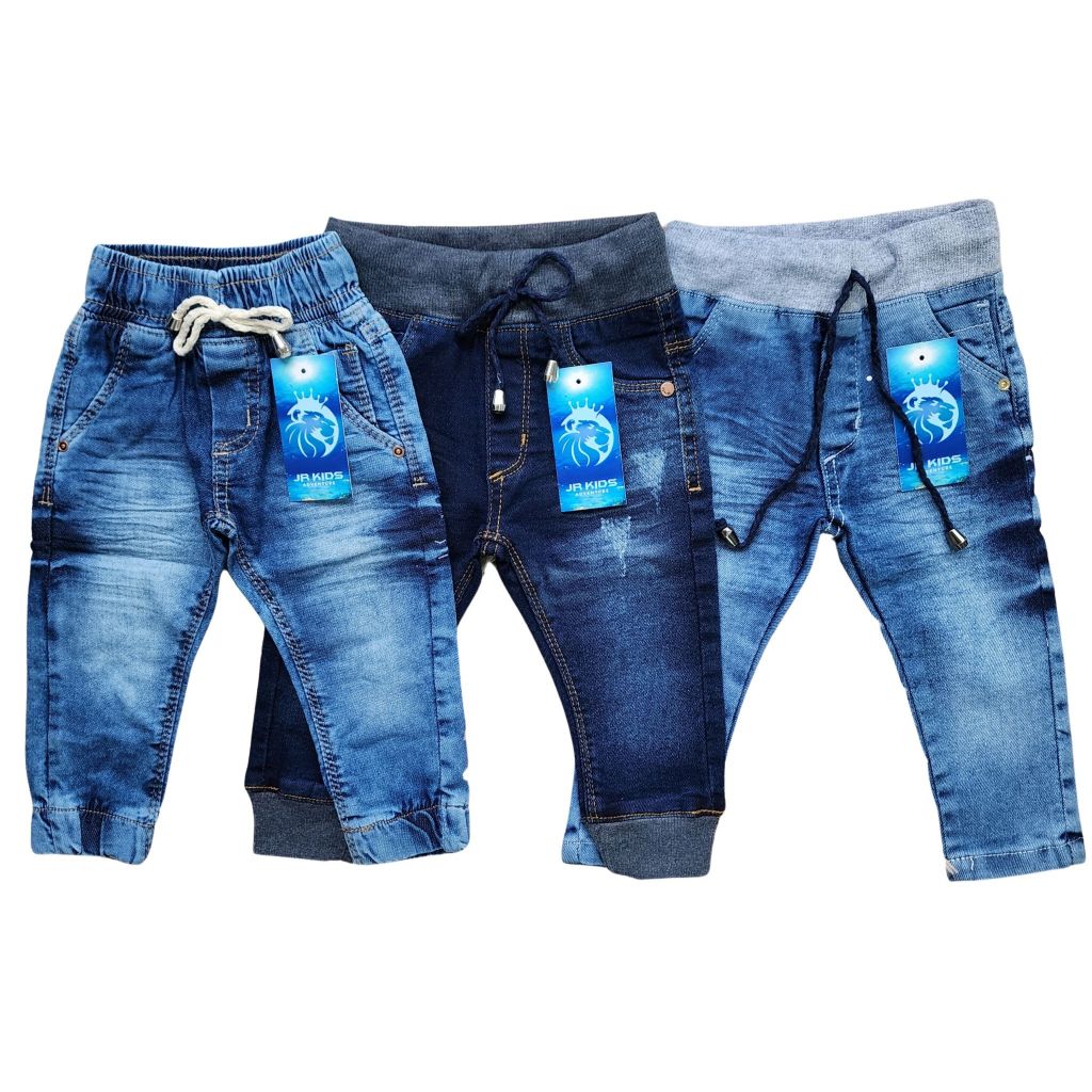 Calça tipo jeans para bebe fashion