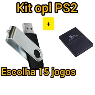 Pendrive Ps2 + 11 GAMES CRASH BANDICOOT + Memory Card com Openl By