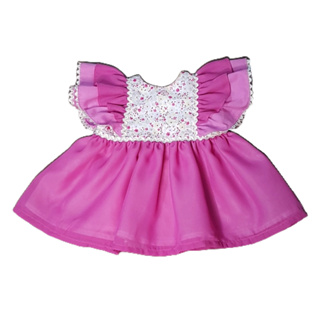 Vestido Babado Para Bebê Reborn Veste De 45 A 58 Cm