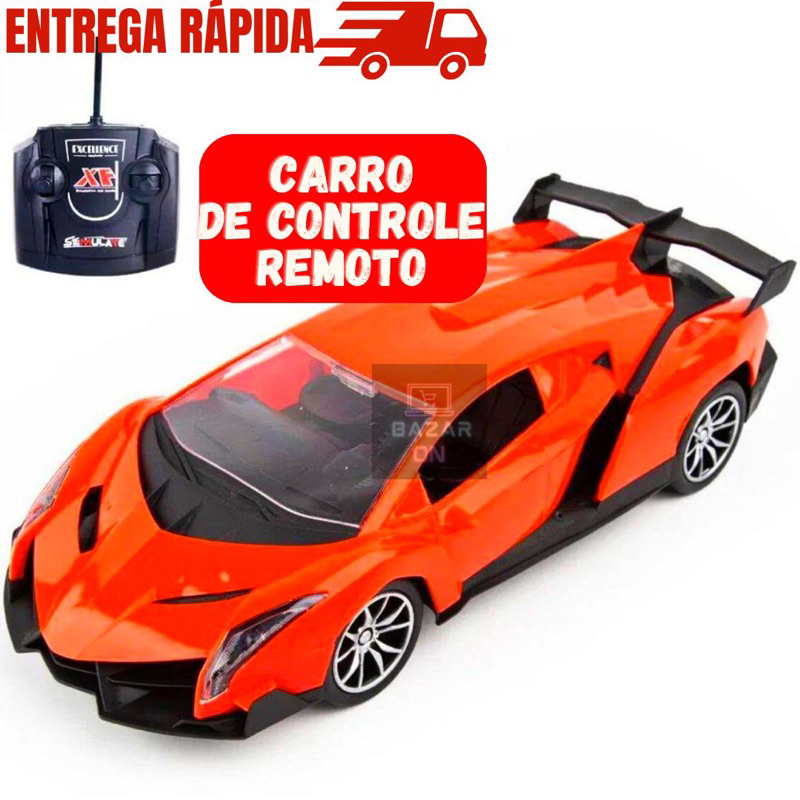 Veículo Carrinho Carro De Controle Remoto Supremus Gt Racer Amarelo -  Bateria Recarregável - Acende Os Faróis - Rádio Controle 07 Funções -  Estrela