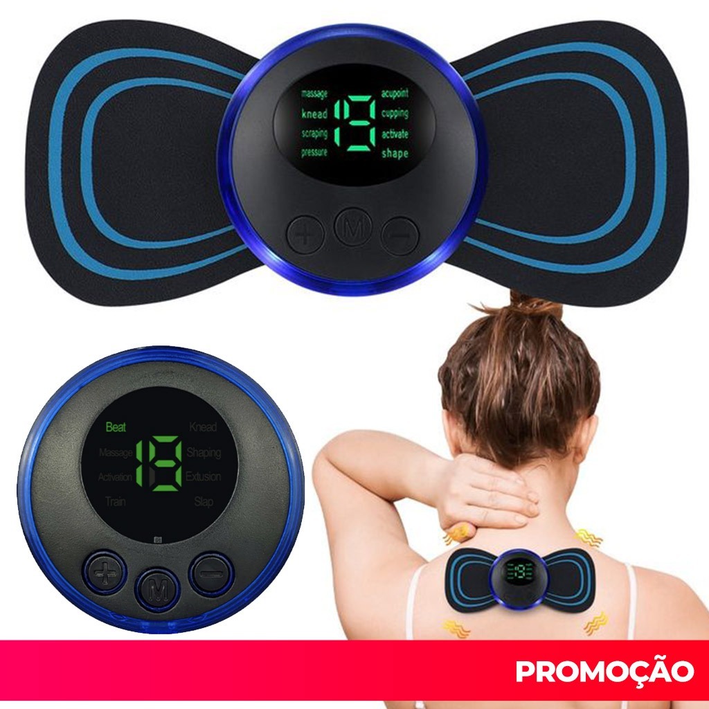 Mini Massageador EMS Estimulador Elétrico De Pescoço Portátil Para Alívio Da Dor Muscular Cervical